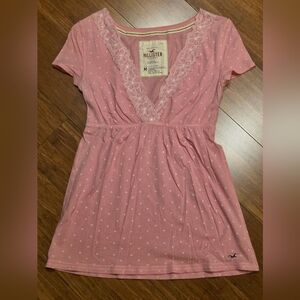 Hollister Blush Pink V-Neck Top